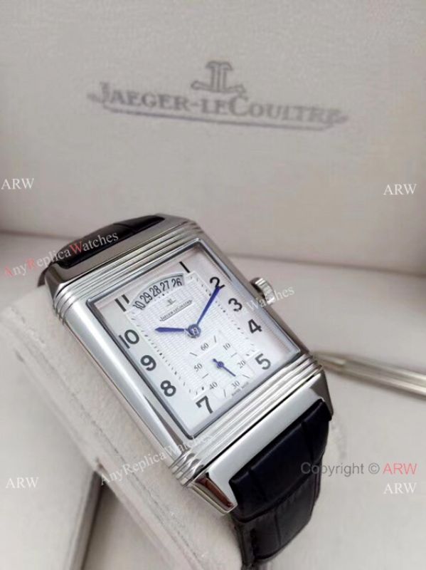 Clone Jaeger LeCoultre Grande Reverso Duo Watch Black Leather Strap Clone Jaeger LeCoultre Grande Reverso Duo Watch Black Leather Strap