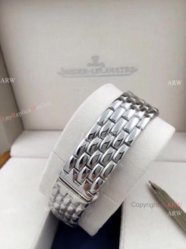 Clone Jaeger LeCoultre Grande Reverso Duo Stainless Steel White Watch with Date Clone Jaeger LeCoultre Grande Reverso Duo Stainless Steel White Watch with Date
