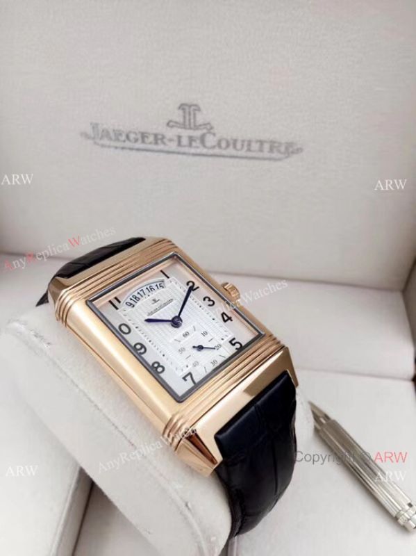 Clone Jaeger LeCoultre Grande Reverso Duo Men Watch Rose Gold with Date Clone Jaeger LeCoultre Grande Reverso Duo Men Watch Rose Gold with Date