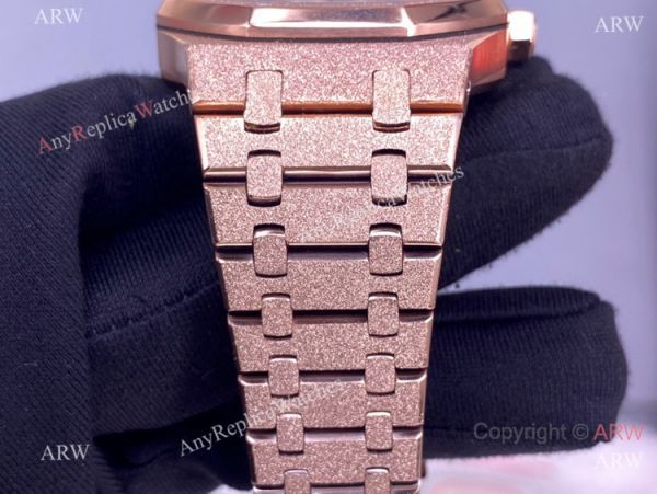 JF Factory Swiss Audemars Piguet 15410 Frosted Gold Blue Dial Watch 37mm Lady JF Factory Swiss Audemars Piguet 15410 Frosted Gold Blue Dial Watch 37mm Lady