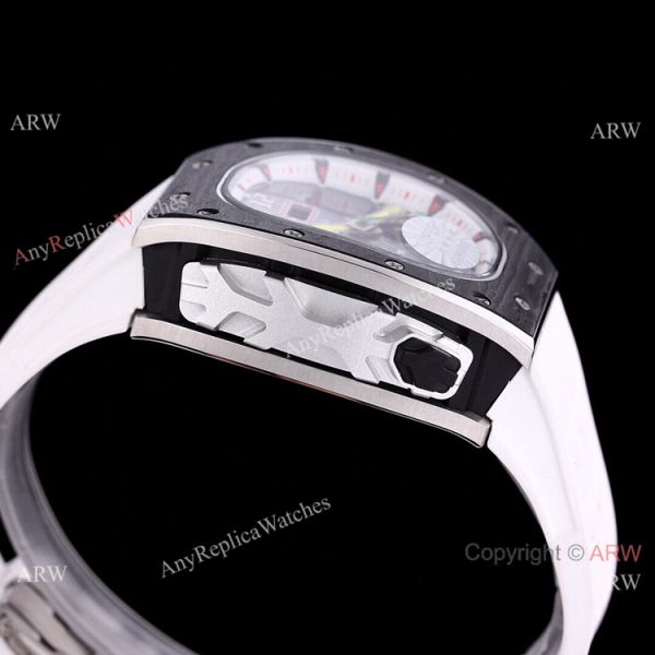 White Rubber Band Richard Mille 62-01 Tourbillon Vibrating Alarm ACJ Replica Watch White Rubber Band Richard Mille 62-01 Tourbillon Vibrating Alarm ACJ Replica Watch