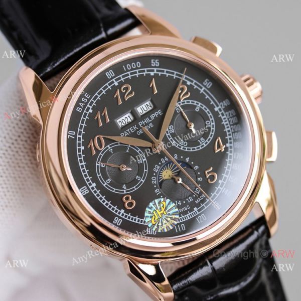 JH Swiss Copy Patek Philippe Perpetual Calendar Chronograph Rose Gold Watch JH Swiss Copy Patek Philippe Perpetual Calendar Chronograph Rose Gold Watch