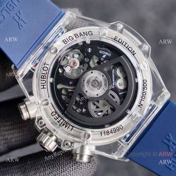 2021 Replica Hublot Big Bang Unico Sapphire Watch Diamond Bezel Blue Rubber Strap 2021 Replica Hublot Big Bang Unico Sapphire Watch Diamond Bezel Blue Rubber Strap