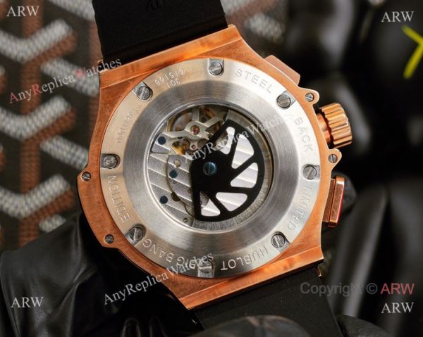 2021 Copy Hublot Big Bang Tourbillon 45mm Watches Rose Gold White Face 2021 Copy Hublot Big Bang Tourbillon 45mm Watches Rose Gold White Face