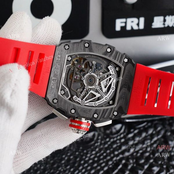 Best Richard Mille Replica Watches RM 11-03 Red Rubber Band Carbon Fiber Watch Automatic Best Richard Mille Replica Watches RM 11-03 Red Rubber Band Carbon Fiber Watch Automatic