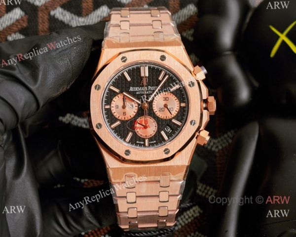 Knockoff Audemars Piguet Royal Oak Rose Gold Chronograph White Dial Watches 42mm Knockoff Audemars Piguet Royal Oak Rose Gold Chronograph White Dial Watches 42mm
