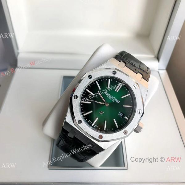 2021 NEW! Clone Audemars Piguet Royal Oak Jumbo Watch Green Leather Strap 2021 NEW! Clone Audemars Piguet Royal Oak Jumbo Watch Green Leather Strap