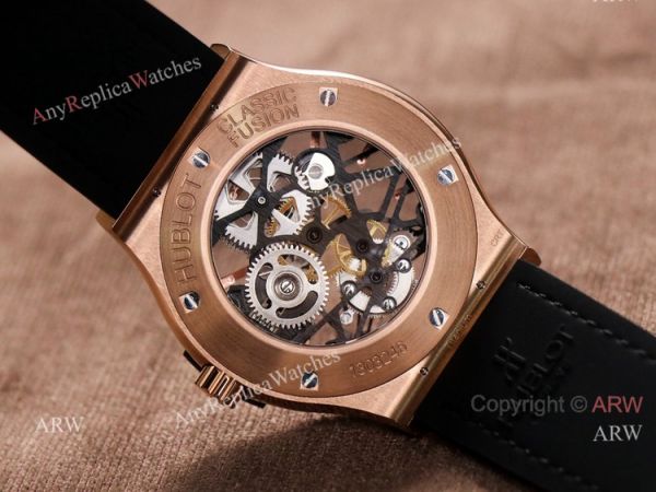 Rose Gold Hublot Classic Fusion Skeleton Tourbillon Black Bezel Watch Best Replica Rose Gold Hublot Classic Fusion Skeleton Tourbillon Black Bezel Watch Best Replica