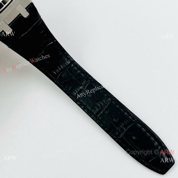 Best Copy Audemars Piguet Chronograph Royal Oak Watch Black Leather Strap Best Copy Audemars Piguet Chronograph Royal Oak Watch Black Leather Strap