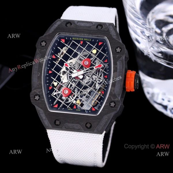 Best New Richard Mille RM 27-04 Tourbillon Rafael Nadal Tennis Court Watch Red Fabric Strap Best New Richard Mille RM 27-04 Tourbillon Rafael Nadal Tennis Court Watch Red Fabric Strap
