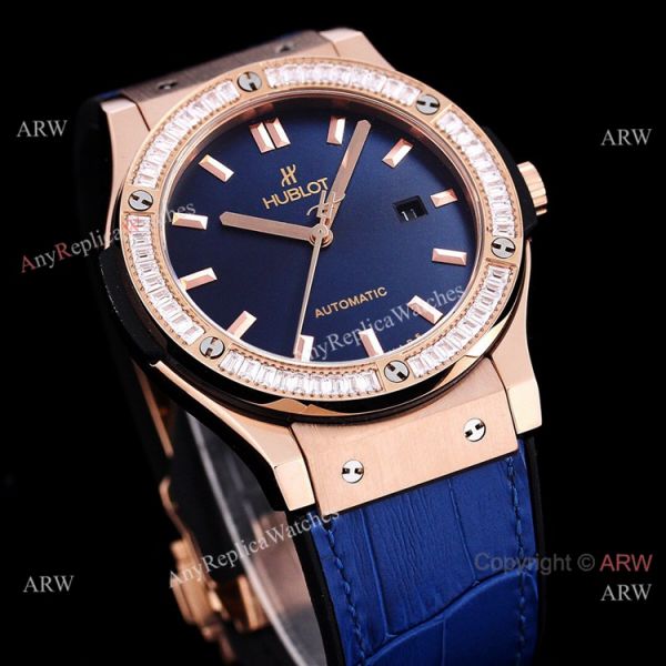 Copy Hublot Classic Fusion Rose Gold Diamond Watch Citizen 8215 Movement Copy Hublot Classic Fusion Rose Gold Diamond Watch Citizen 8215 Movement