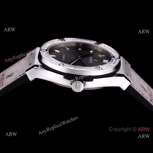 Copy Hublot Classic Fusion Diamond Bezel Green Dial Watch Citizen 8215 Movement Copy Hublot Classic Fusion Diamond Bezel Green Dial Watch Citizen 8215 Movement