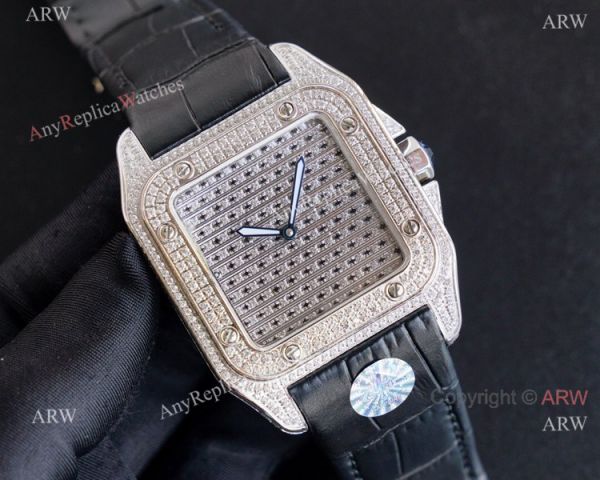 Iced Out Cartier Santos 100 Automatic Watch For Men Best Replica For Sale Iced Out Cartier Santos 100 Automatic Watch For Men Best Replica For Sale