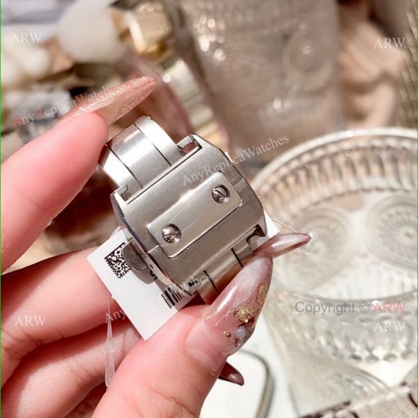 36mm Ladies Cartier Santos 100th Anniversary Full Diamonds Watch Swiss Replica 36mm Ladies Cartier Santos 100th Anniversary Full Diamonds Watch Swiss Replica