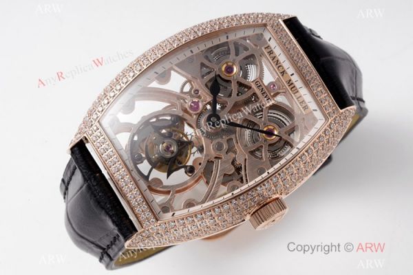 1:1 Super Clone Franck Muller Thunderbolt Tourbillon Iced Out Rose Gold Watch 72 hour power reserve 1:1 Super Clone Franck Muller Thunderbolt Tourbillon Iced Out Rose Gold Watch 72 hour power reserve
