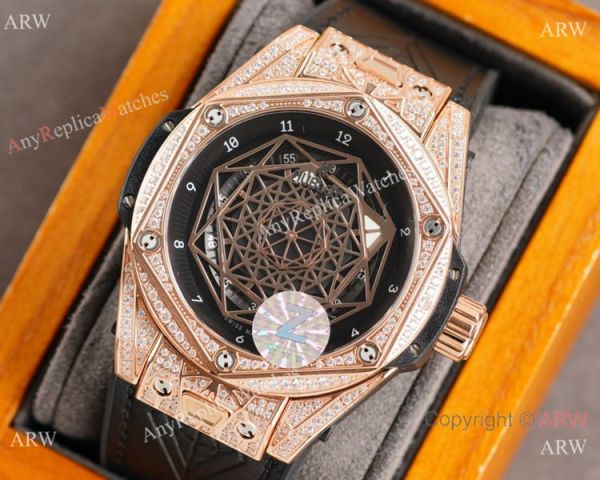 Z Factory Swiss Copy Hublot Sang Bleu Diamond Bezel 45mm Watch Citizen Movement Z Factory Swiss Copy Hublot Sang Bleu Diamond Bezel 45mm Watch Citizen Movement