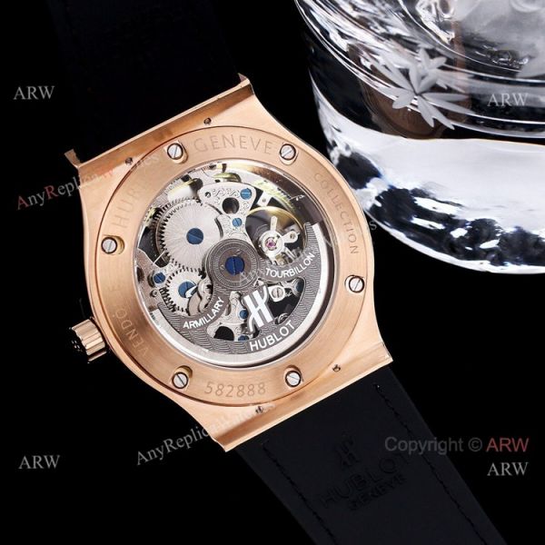 45mm Hublot Big Bang Rose Gold Skeleton Watch With Diamonds For Mens Replica 45mm Hublot Big Bang Rose Gold Skeleton Watch With Diamonds For Mens Replica