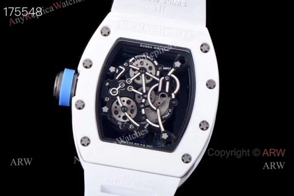 KV Factory Richard Mille RM 055 White Ceramic Watch Best Copy KV Factory Richard Mille RM 055 White Ceramic Watch Best Copy