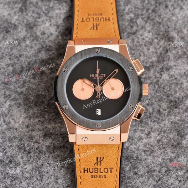 2021 New Copy Hublot Classic Fusion Onyx Dial Rose Gold Watch 43mm 2021 New Copy Hublot Classic Fusion Onyx Dial Rose Gold Watch 43mm