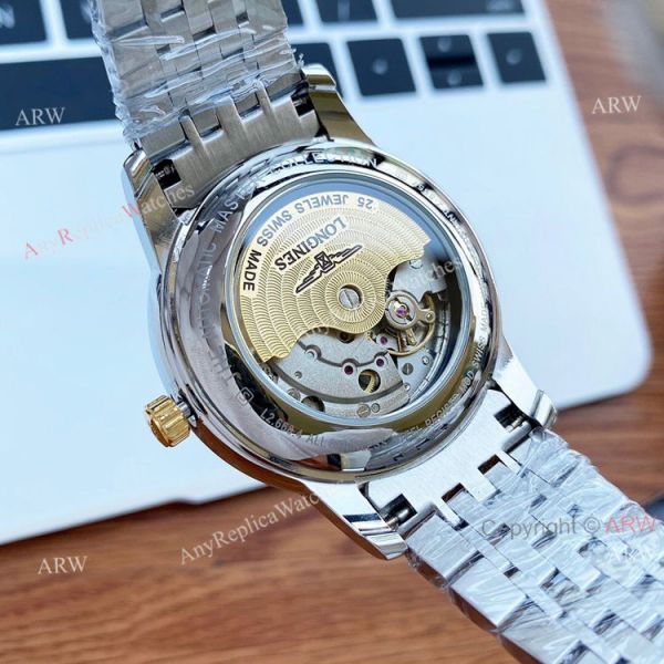 Black Face Longines Watch For Men Size 40mm Automatic Two Tone Replica Black Face Longines Watch For Men Size 40mm Automatic Two Tone Replica