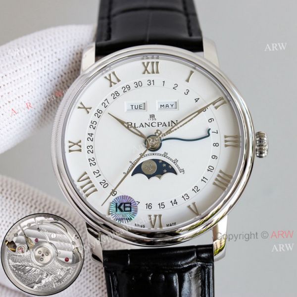 New Blancpain 6654 Blancpain Villeret Moonphase Stainless Steel Replica Watch For Men New Blancpain 6654 Blancpain Villeret Moonphase Stainless Steel Replica Watch For Men