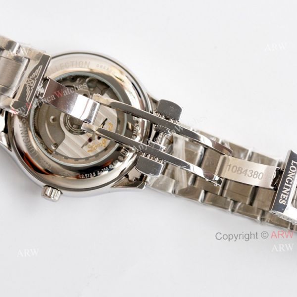Swiss Grade Longines Master Collection Stainless Steel White Face Automatic Watch Replica For Men Swiss Grade Longines Master Collection Stainless Steel White Face Automatic Watch Replica For Men