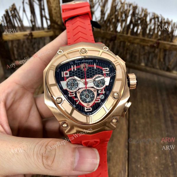 Quartz Tonino Lamborghini 124bbr Spyder 47mm Rose Gold Blue Rubber Band Knockoff Watch Quartz Tonino Lamborghini 124bbr Spyder 47mm Rose Gold Blue Rubber Band Knockoff Watch