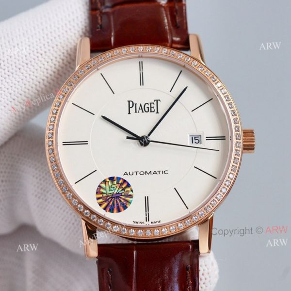 Swiss Grade Piaget Altiplano Black Face Brown Leather Strap Asia Swiss ETA2824 Clone Watch Swiss Grade Piaget Altiplano Black Face Brown Leather Strap Asia Swiss ETA2824 Clone Watch