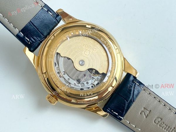 Copy Omega Constellation Silver Dial Yellow Gold Case Brown Leather Strap Men Watch Copy Omega Constellation Silver Dial Yellow Gold Case Brown Leather Strap Men Watch