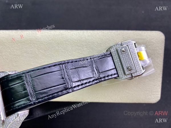 Swiss Quality Iced Out Cartier Santos De Watch Sapphire Crystal Swiss Quality Iced Out Cartier Santos De Watch Sapphire Crystal