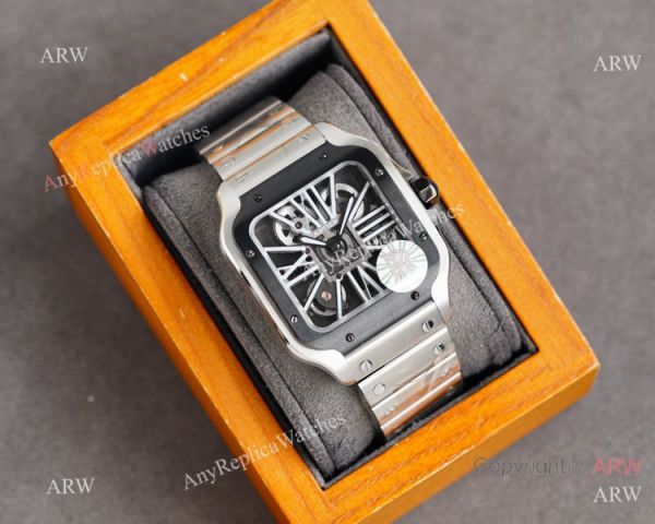 New Two Tone Rose Gold Santos de Cartier Skeleton watch WHSA0016 New Two Tone Rose Gold Santos de Cartier Skeleton watch WHSA0016