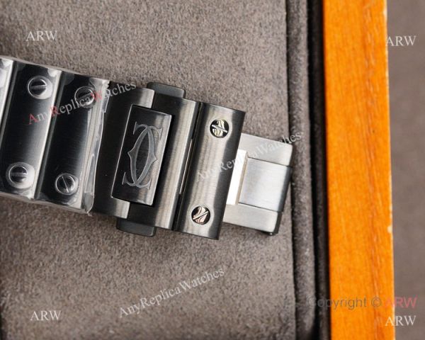 New Replica Santos de Cartier Skeleton watch All Black Swiss Quality New Replica Santos de Cartier Skeleton watch All Black Swiss Quality