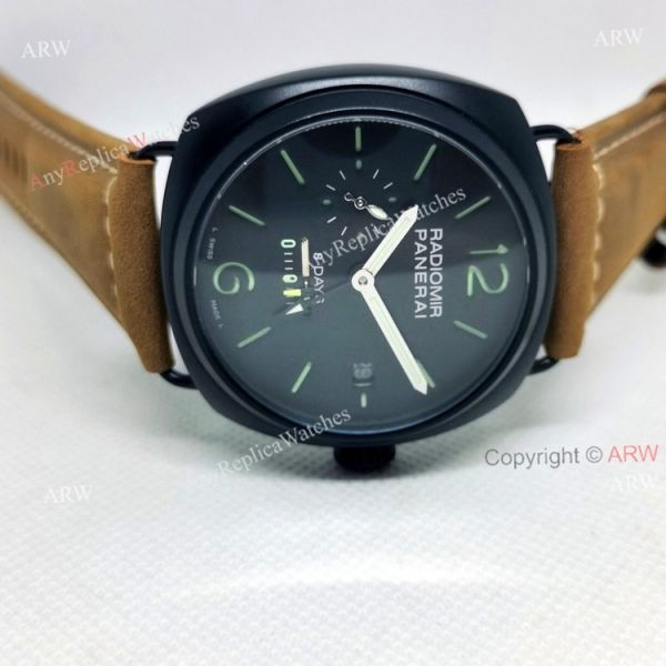Panerai Radiomir PAM00384 8 Days Black Face Replica Watch 45mm Panerai Radiomir PAM00384 8 Days Black Face Replica Watch 45mm