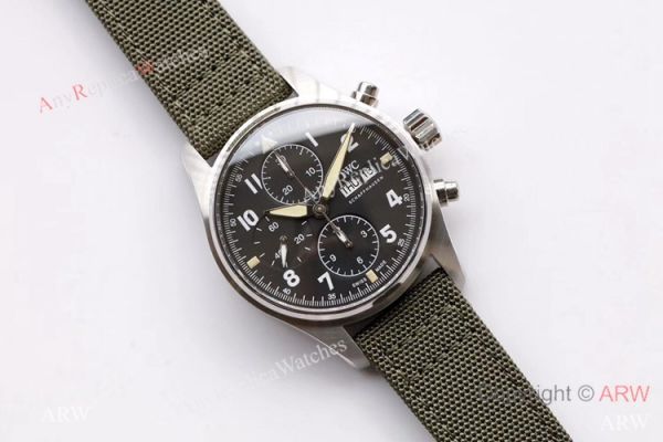 ZF Factory IWC Pilots Watch 7750 Chronograph Spitfire Stainless Steel ZF Factory IWC Pilots Watch 7750 Chronograph Spitfire Stainless Steel
