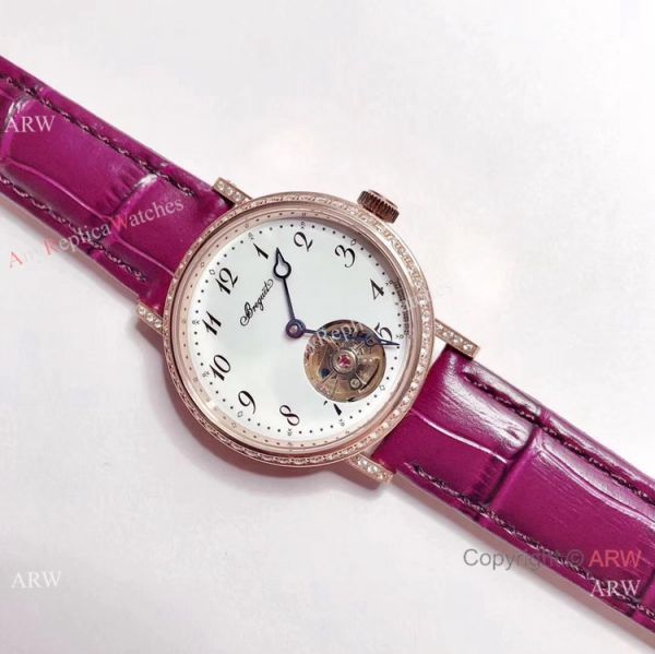 New Copy Breguet Classique Tourbillon Diamond Case Watch Women 32mm New Copy Breguet Classique Tourbillon Diamond Case Watch Women 32mm