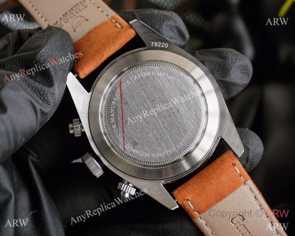 Clone Tudor Heritage Black Bay Chronograph Watch Stainless steel Brown Leather Strap Clone Tudor Heritage Black Bay Chronograph Watch Stainless steel Brown Leather Strap