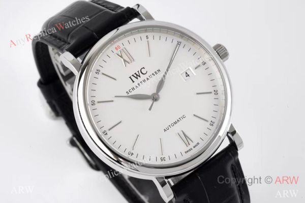 ZF Factory IWC Portofino Swiss 9019 White Dial Leather Strap Watches ZF Factory IWC Portofino Swiss 9019 White Dial Leather Strap Watches