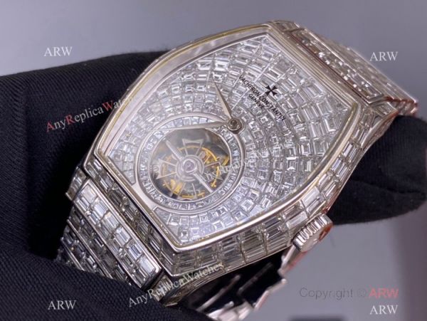 Iced Out Vacheron Constantin Malta Series P30630 Watch Full Diamond Stainless Steel Strap Iced Out Vacheron Constantin Malta Series P30630 Watch Full Diamond Stainless Steel Strap