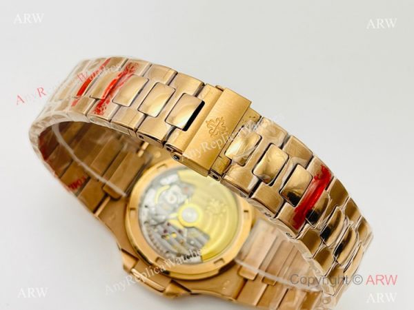 PFF Factory V4 Patek Philippe Nautilus Replica Watch Swiss 9015 Rose Gold Brown Dial PFF Factory V4 Patek Philippe Nautilus Replica Watch Swiss 9015 Rose Gold Brown Dial