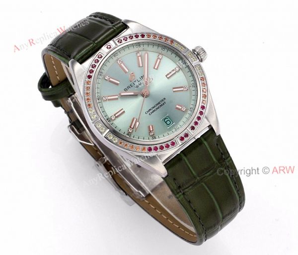 Buy Breitling Chronomat For Women Replica Watches Green Dial Buy Breitling Chronomat For Women Replica Watches Green Dial