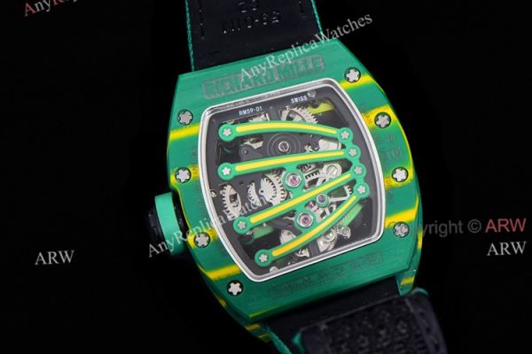 High End Replica Richard Mille 59-01 Tourbillon Yohan Blake Green Watch High End Replica Richard Mille 59-01 Tourbillon Yohan Blake Green Watch