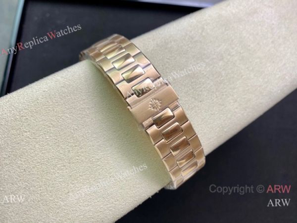 Swiss Copy Patek Philippe Nautilus Cal 324 sc Watch Rose Gold Olive Green Dial Swiss Copy Patek Philippe Nautilus Cal 324 sc Watch Rose Gold Olive Green Dial