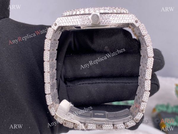 Iced Out Audemars Piguet Royal Oak Swiss Replica Watch Middle East Arabic Face Iced Out Audemars Piguet Royal Oak Swiss Replica Watch Middle East Arabic Face