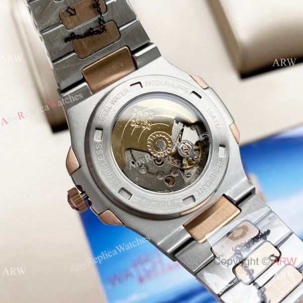 Swiss Quality Patek Philippe Nautilus 8215 Automatic Two Tone Rose Gold Black Dial Swiss Quality Patek Philippe Nautilus 8215 Automatic Two Tone Rose Gold Black Dial