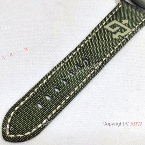 Copy Panerai PAM00535 GMT Watch Green Recycled PET Nylon Strap Copy Panerai PAM00535 GMT Watch Green Recycled PET Nylon Strap