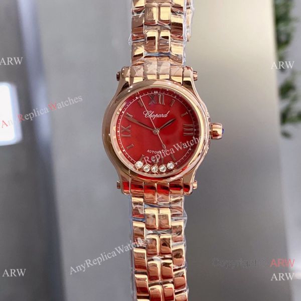 Copy Chopard Happy Sport 30mm Lady Watch Rose Gold White Dial Copy Chopard Happy Sport 30mm Lady Watch Rose Gold White Dial