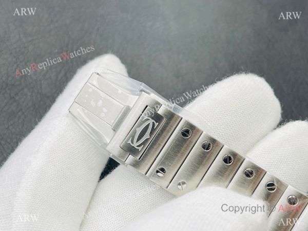 V8 Factory Super Clone Cartier Skeleton Santos Swiss Ronda4S20 Watch Two Tone Rose Gold V8 Factory Super Clone Cartier Skeleton Santos Swiss Ronda4S20 Watch Two Tone Rose Gold
