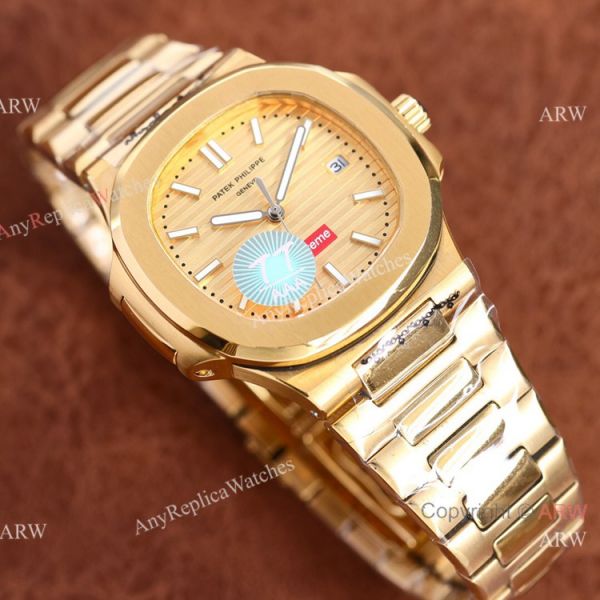 Swiss Quality Copy Patek Philippe Nautilus x Supreme Citizen Watch Yellow Gold Swiss Quality Copy Patek Philippe Nautilus x Supreme Citizen Watch Yellow Gold