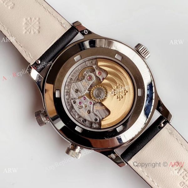 (GR ) Swiss Patek Philippe Calatrava Pilot Travel Time 5524 Replica Watch SS Black Dial (GR ) Swiss Patek Philippe Calatrava Pilot Travel Time 5524 Replica Watch SS Black Dial