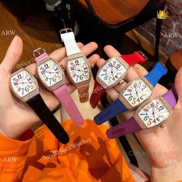 Replica Franck Muller Vanguard Women Watches Rose Gold Diamond Swiss Quartz Replica Franck Muller Vanguard Women Watches Rose Gold Diamond Swiss Quartz